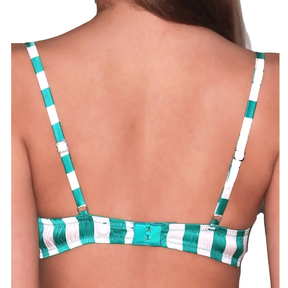 NWOT FLEUR DU MAL  EVE BRA IN RIVIERA STRIPE,  SZ: 32 D. /32F